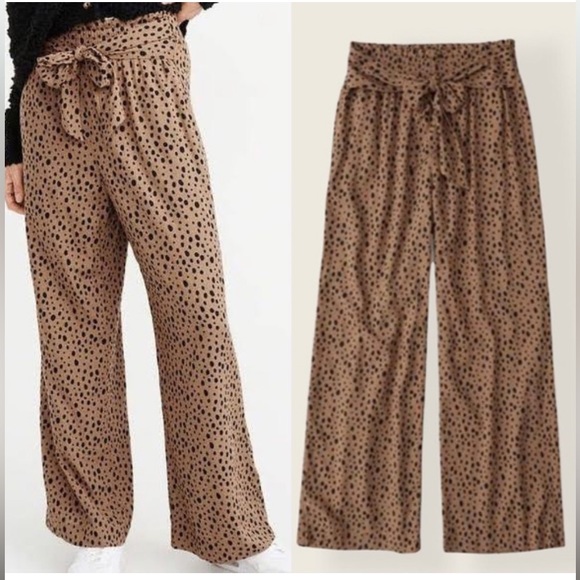 Abercrombie Wide Leg Animal Print Pants - Picture 1 of 5